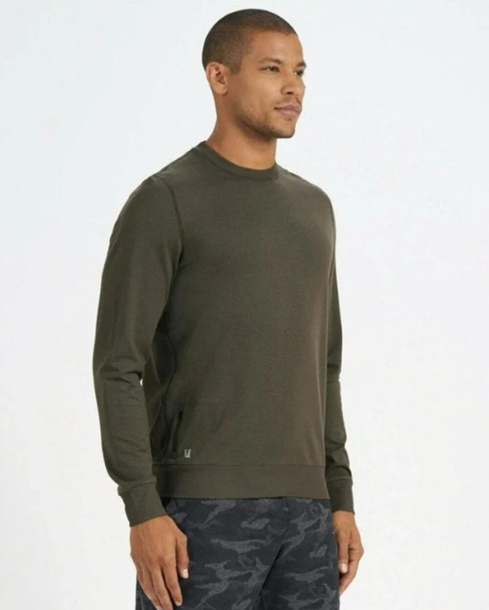 Vuori Unisex Army Green Crewneck Sweatshirt - Size Large